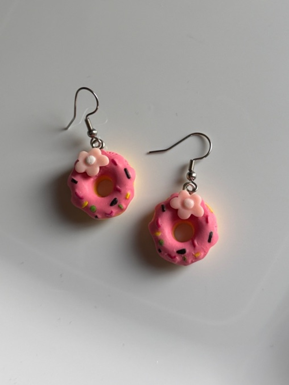 Cute Pink Doughnut Earrings • Kawaii Dessert Jewelry